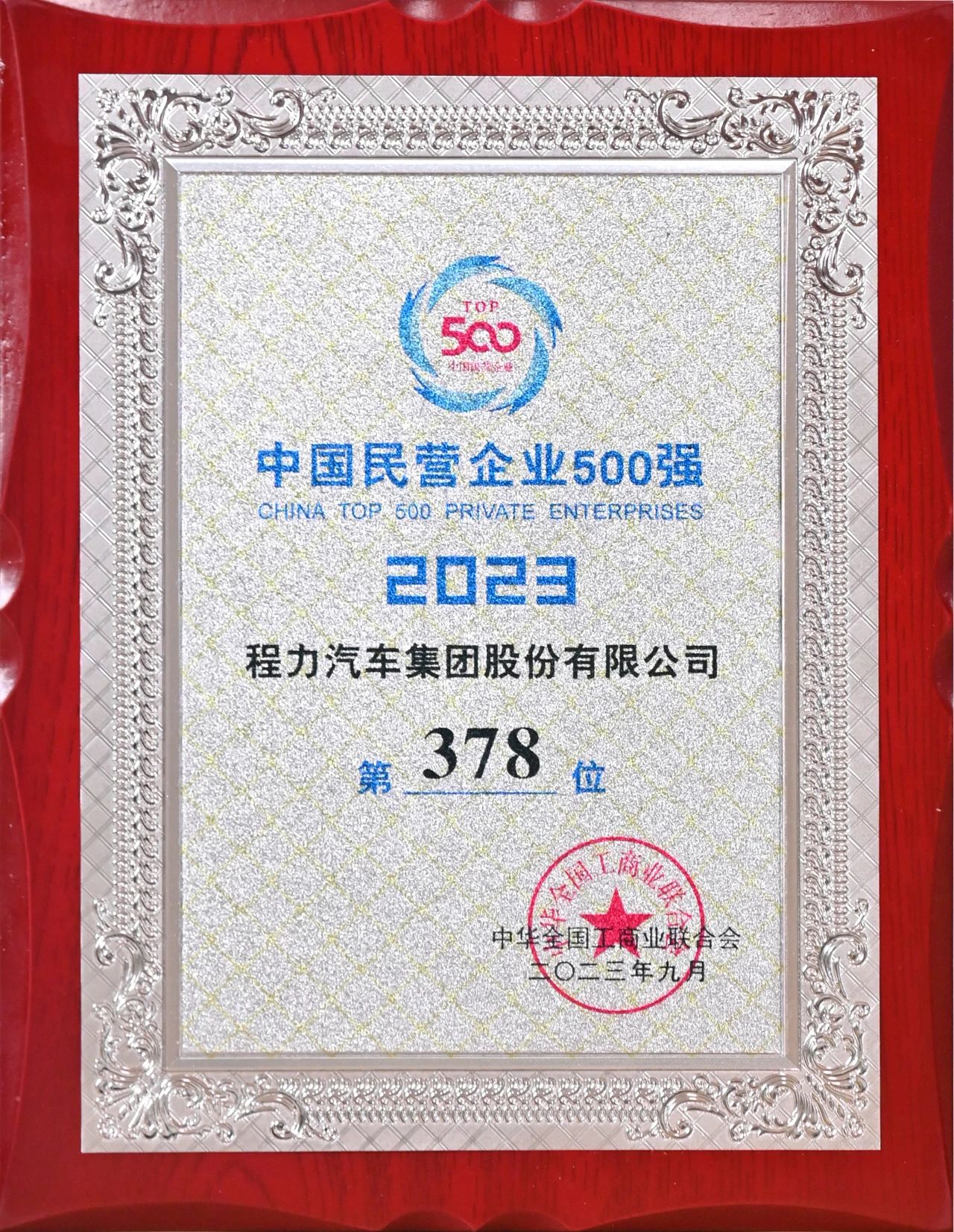 bg大游汽车集团在中国民企500强中排名